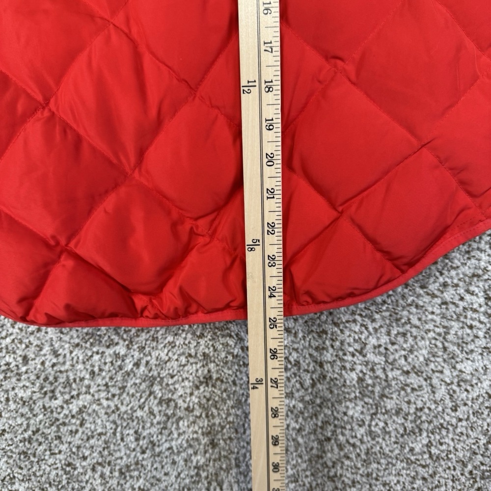Woolrich Vest Women's Size Small Red Quilted Duck Down Puffer Full Zip Pockets - Picture 14 of 15